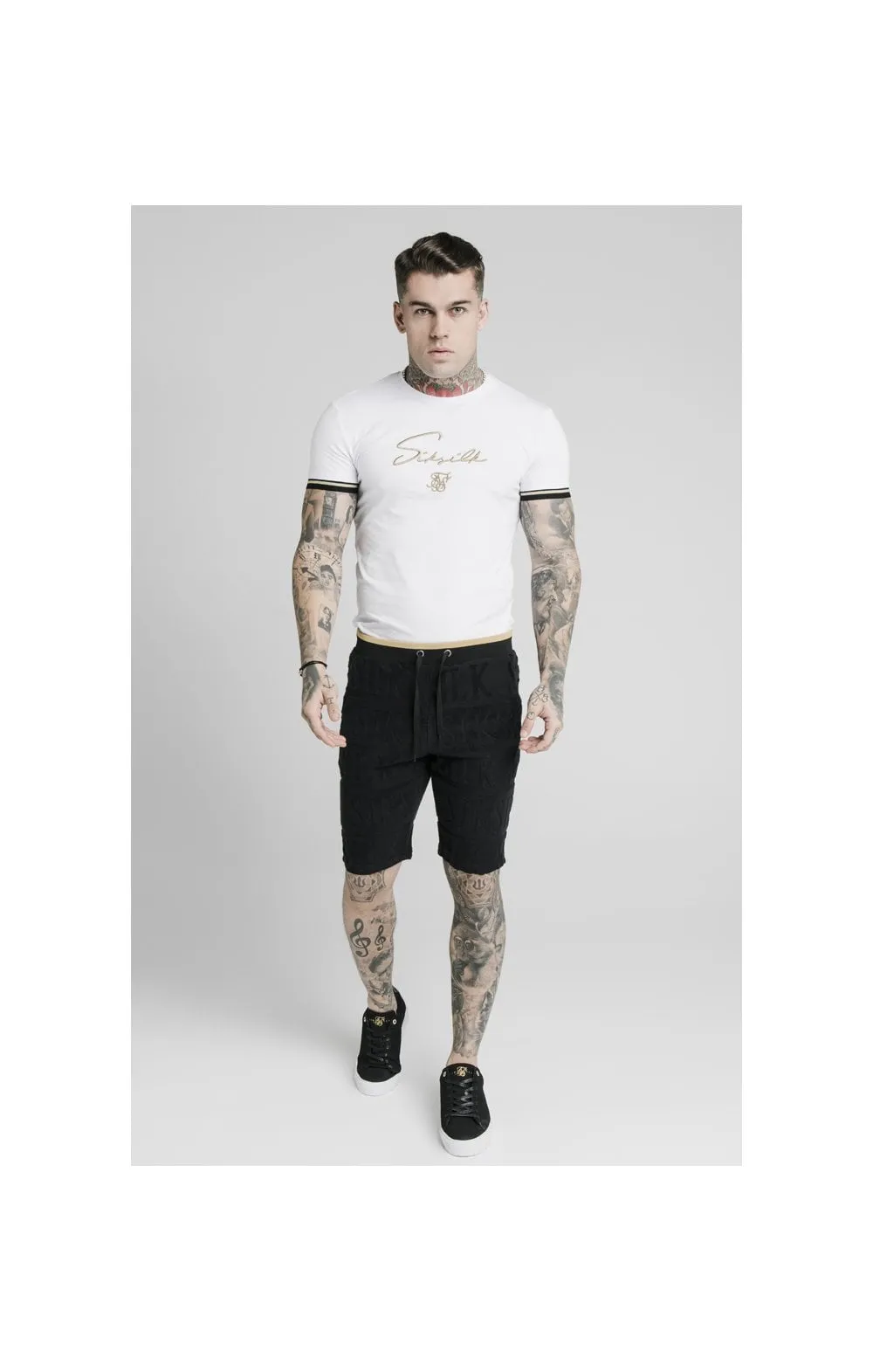SikSilk Signature Tee - White & Gold sold by Siksilk product image thumbnail 5
