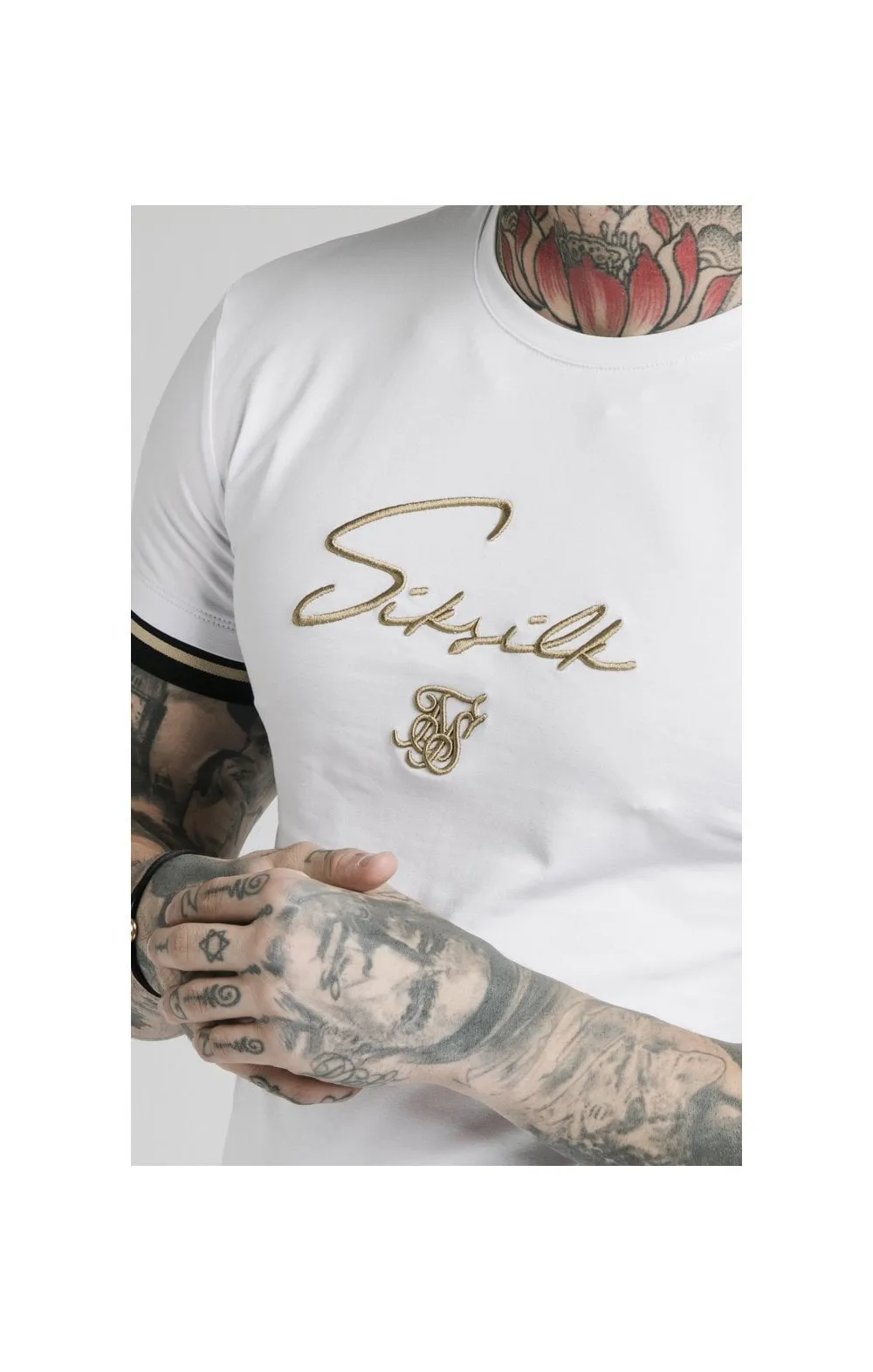 SikSilk Signature Tee - White & Gold sold by Siksilk product image thumbnail 2