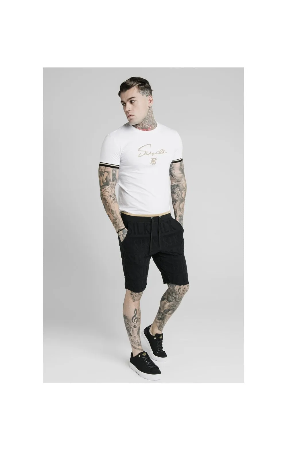 SikSilk Signature Tee - White & Gold sold by Siksilk product image thumbnail 3