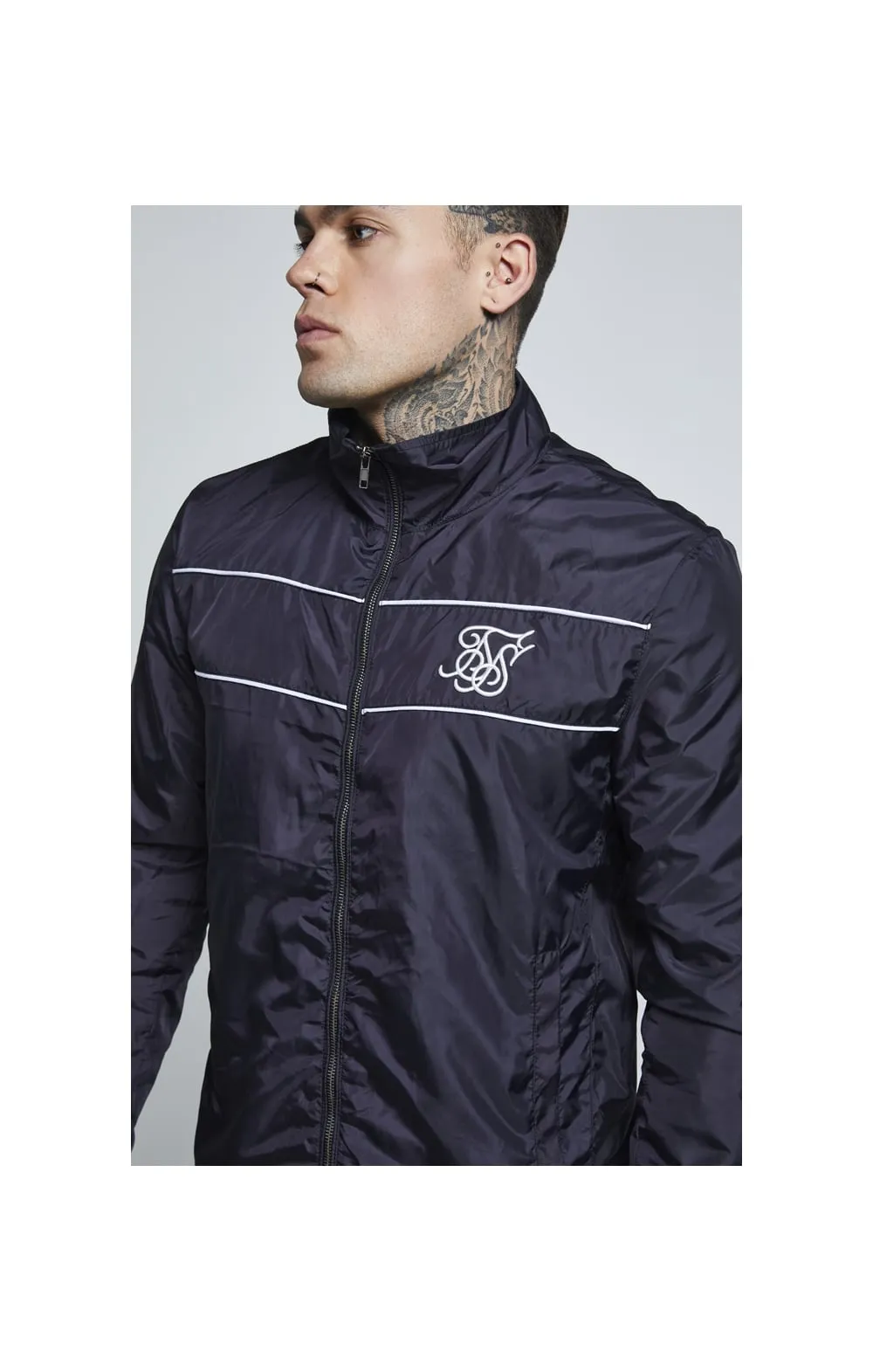 SikSilk Surge Zip Through Windbreaker - Navy sold by Siksilk
