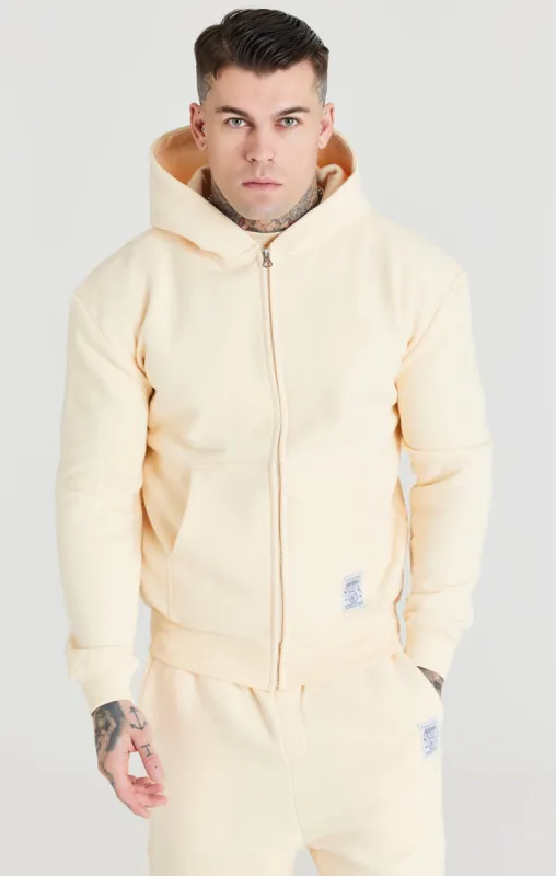 Ecru Foundation Zip Through Hoodie sold by Siksilk