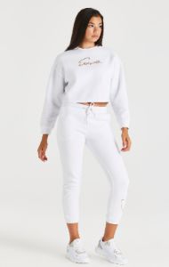 Girls White Signature Jogger sold by Siksilk