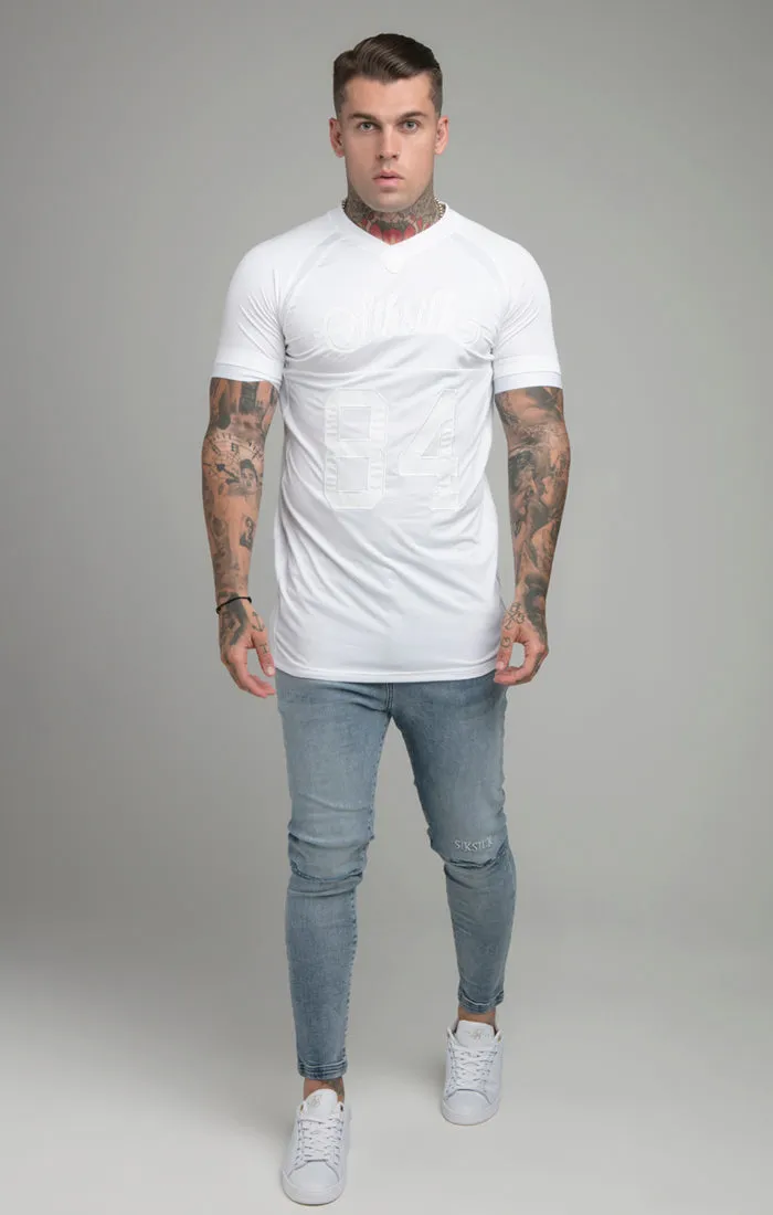 White Stretch Sports T-Shirt sold by Siksilk product image thumbnail 4