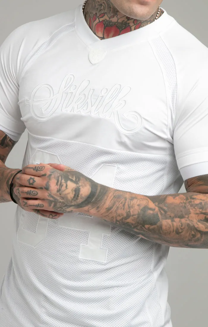 White Stretch Sports T-Shirt sold by Siksilk product image thumbnail 5