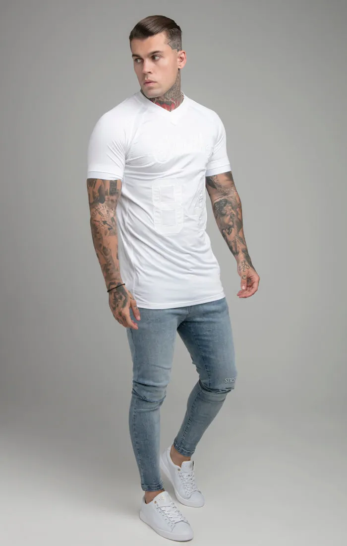 White Stretch Sports T-Shirt sold by Siksilk product image thumbnail 2