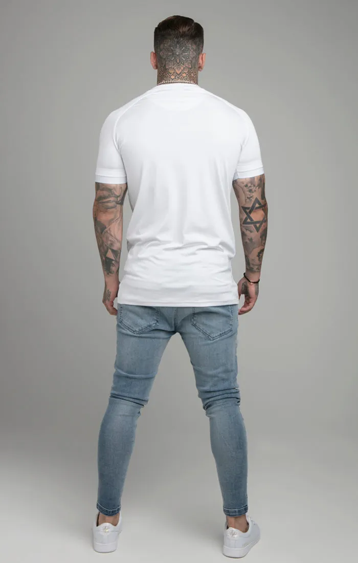 White Stretch Sports T-Shirt sold by Siksilk product image thumbnail 3