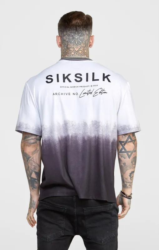 Black Fade Oversized Fit Graphic Print T-Shirt sold by Siksilk