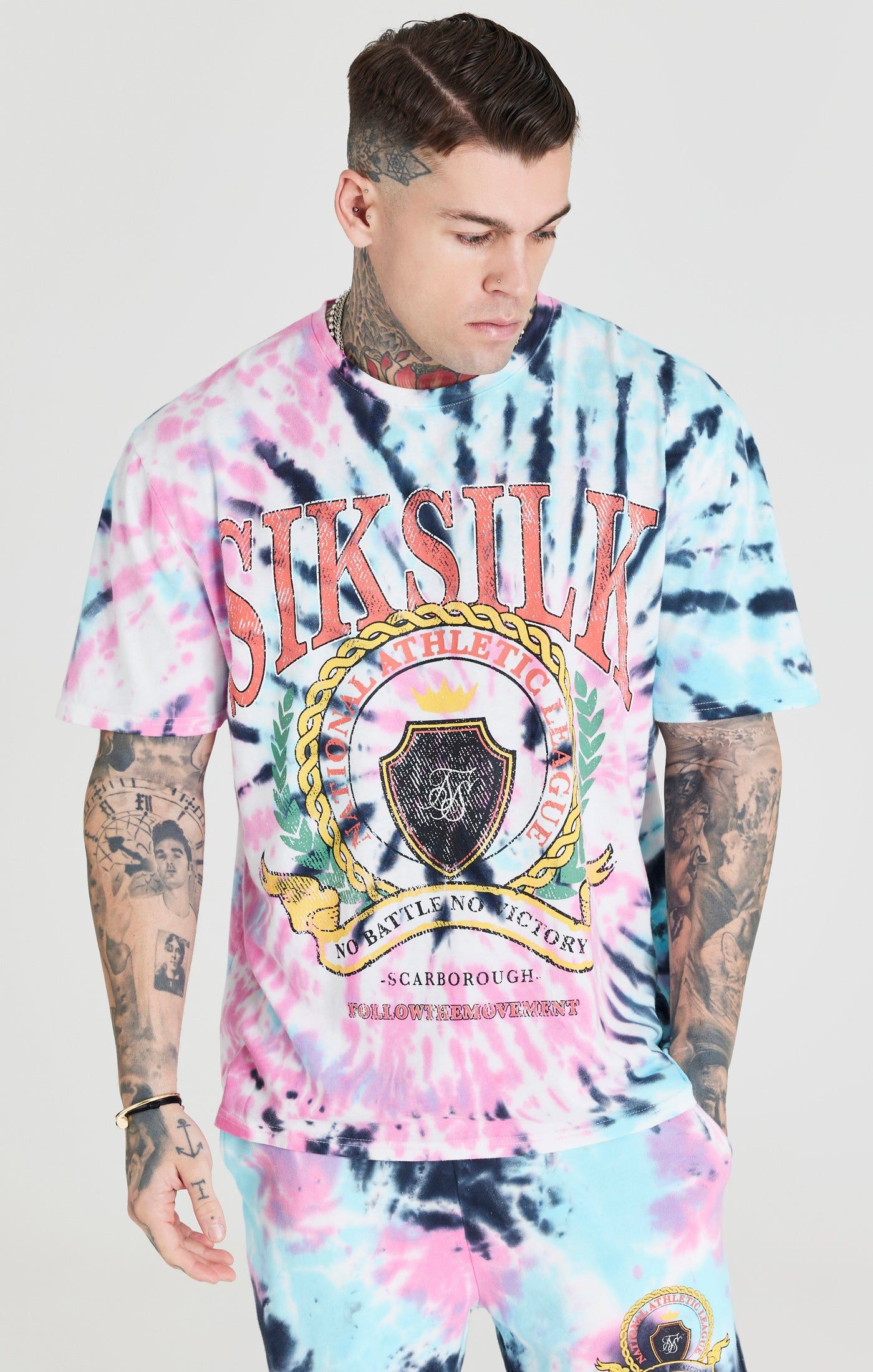 Tie Dye Varsity Oversized T-Shirt sold by Siksilk product image thumbnail 5