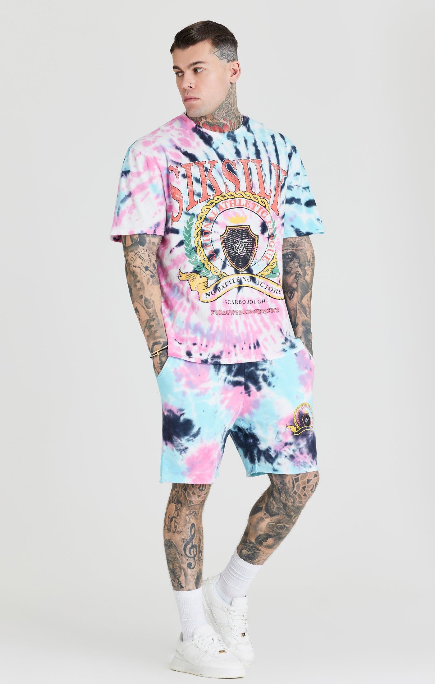 Tie Dye Varsity Oversized T-Shirt sold by Siksilk product image thumbnail 3