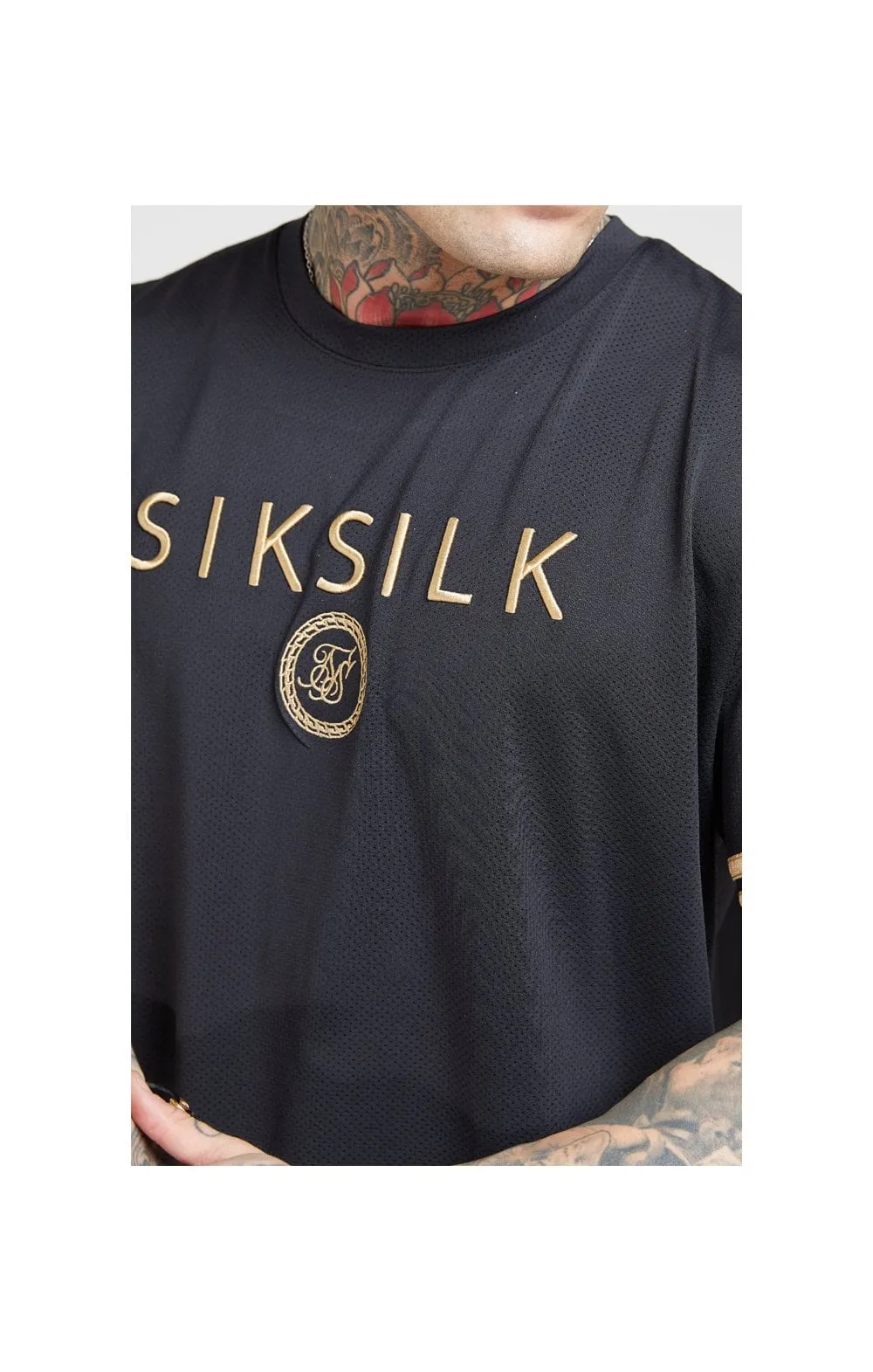 SikSilk S/S Oversize Essentials Tee – Black & Gold sold by Siksilk product image thumbnail 2