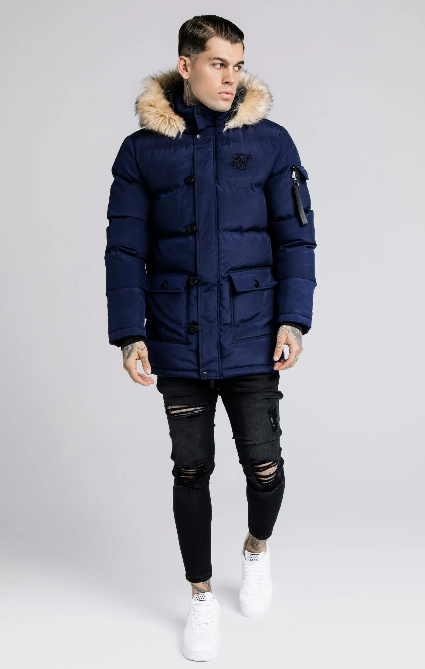 Navy Parka sold by Siksilk product image thumbnail 3