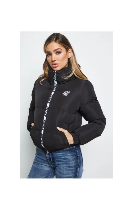 SikSilk Padded Crop Jacket - Black sold by Siksilk