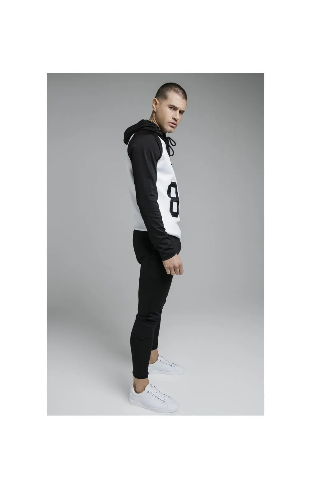 White Overhead Retro Sports Hoodie sold by Siksilk product image thumbnail 3