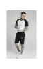 SikSilk S/S Raglan Inset Cuff Gym Tee - White & Black sold by Siksilk