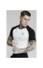 SikSilk S/S Raglan Inset Cuff Gym Tee - White & Black sold by Siksilk