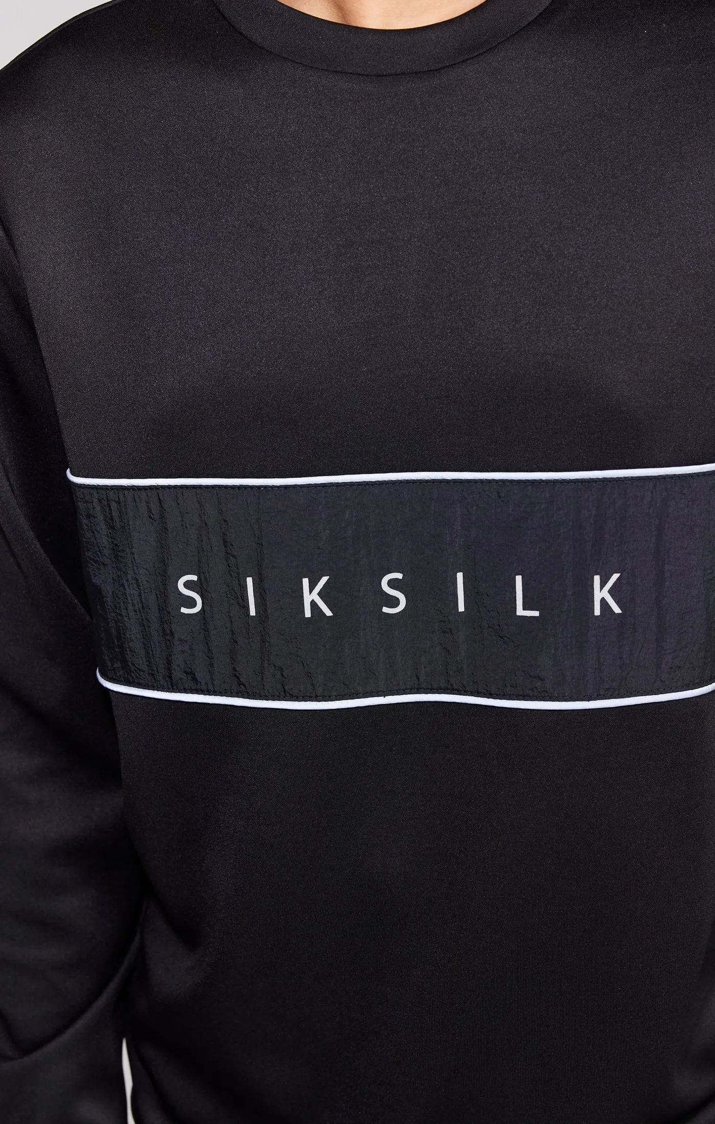 Boys Black Poly Crew Sweatshirt sold by Siksilk product image thumbnail 2