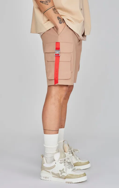 Brown Cargo Shorts sold by Siksilk