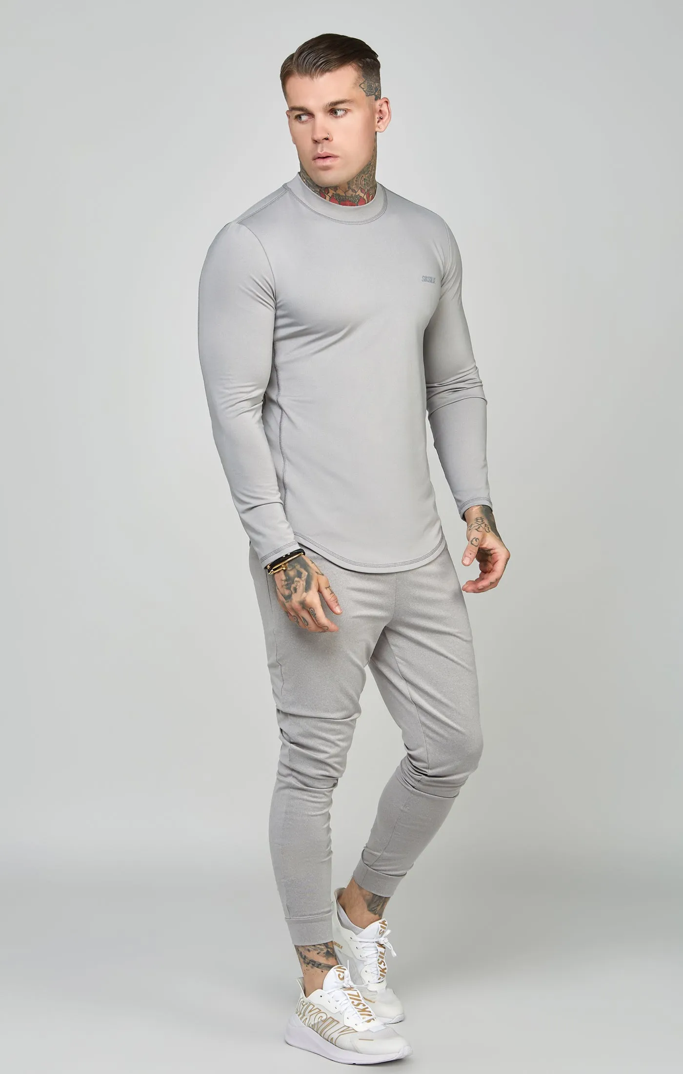 Grey Sports Muscle Fit Track Pant sold by Siksilk product image thumbnail 3