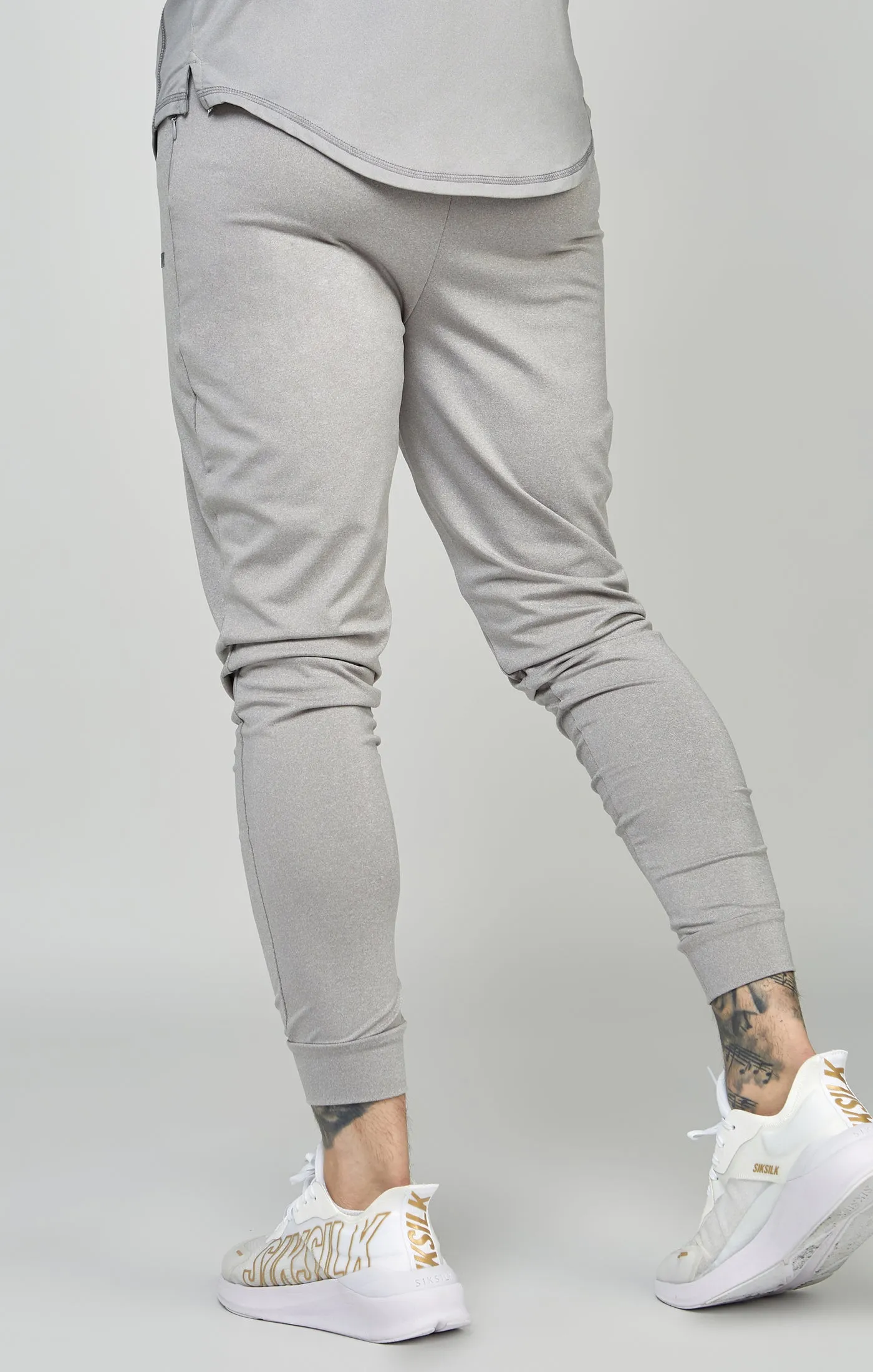 Grey Sports Muscle Fit Track Pant sold by Siksilk product image thumbnail 4