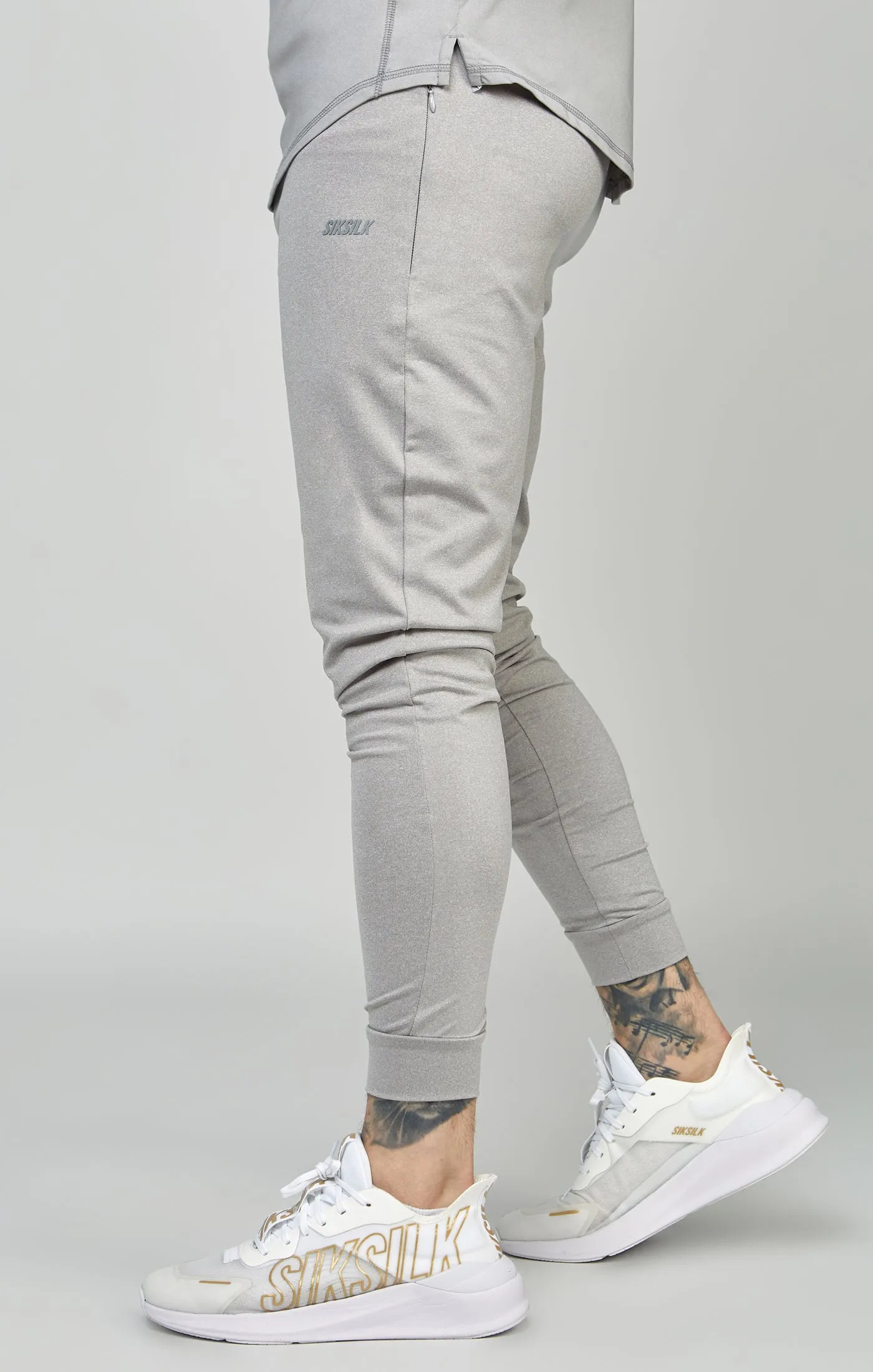 Grey Sports Muscle Fit Track Pant sold by Siksilk product image thumbnail 2