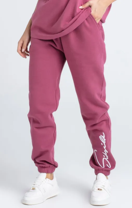 Pink Signature Joggers sold by Siksilk