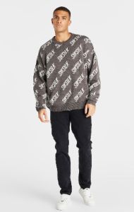 Black Knitted Sweater sold by Siksilk