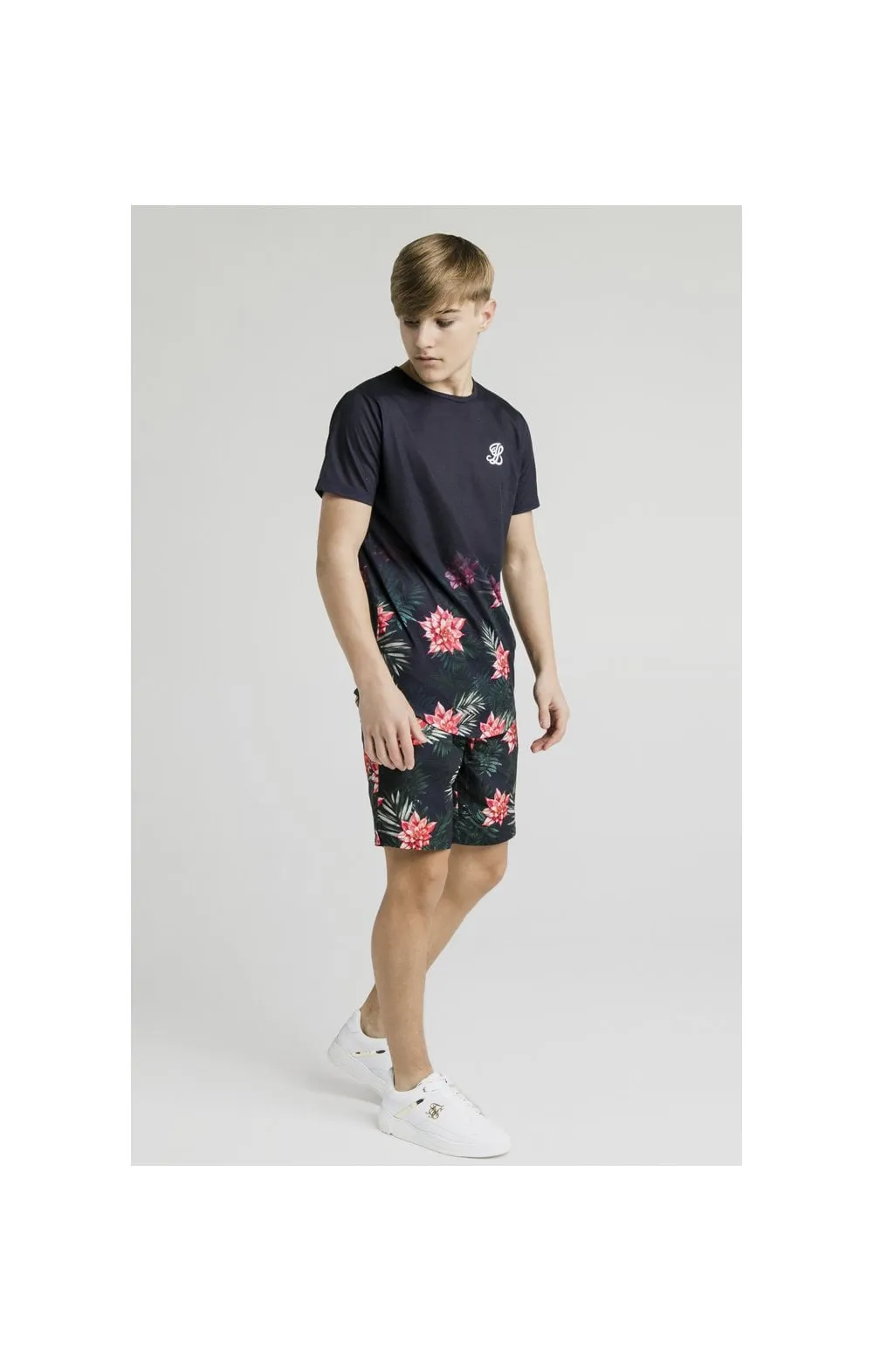 Illusive London Floral Fade Tee - Navy sold by Siksilk product image thumbnail 5
