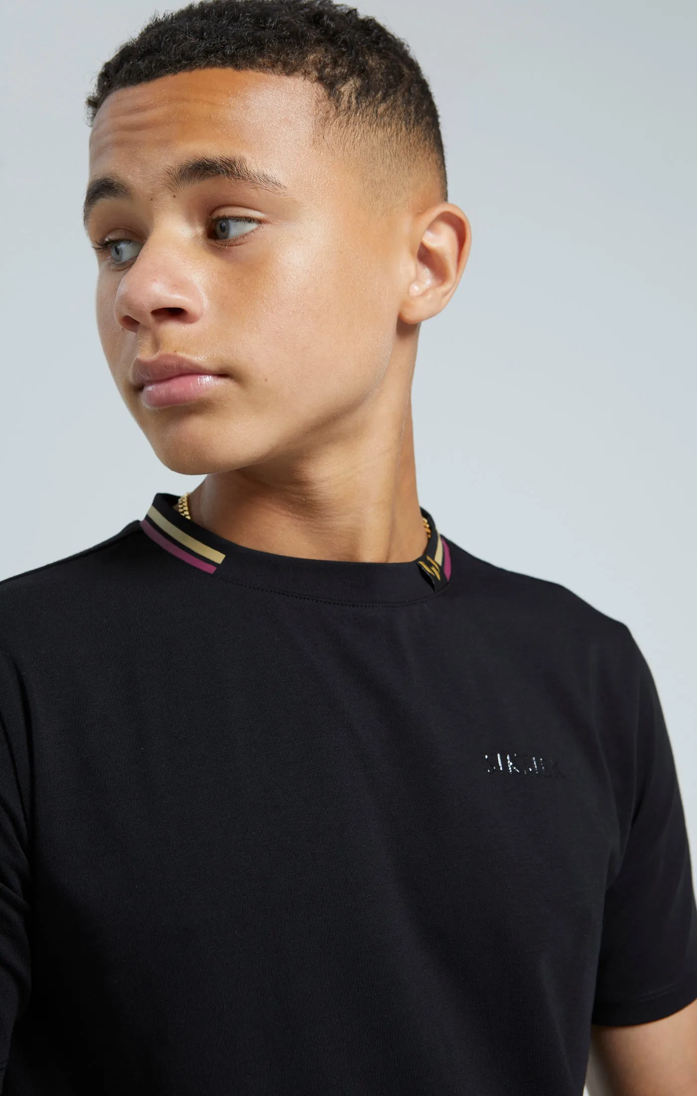 Boys Black Messi x SikSilk Logo T-Shirt sold by Siksilk product image thumbnail 3