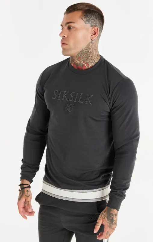 SikSilk Elevate Crew Sweater - Grey sold by Siksilk