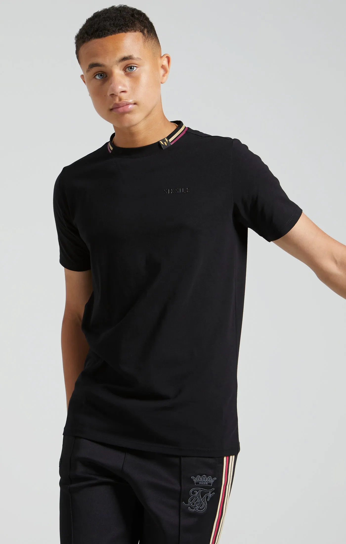 Boys Black Messi x SikSilk Logo T-Shirt sold by Siksilk product image thumbnail 2