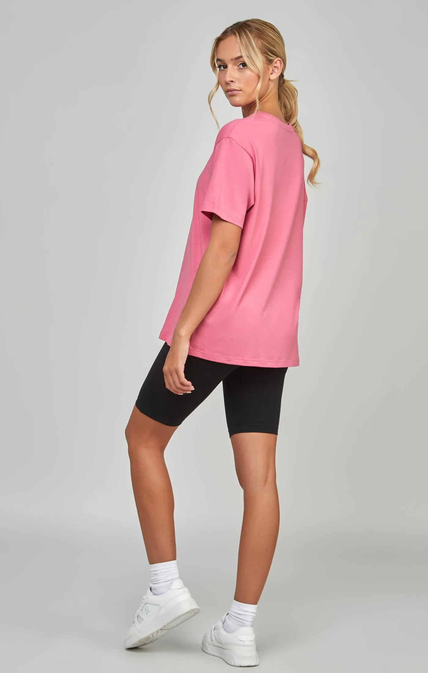 Pink Essential Boyfriend T-Shirt sold by Siksilk product image thumbnail 5