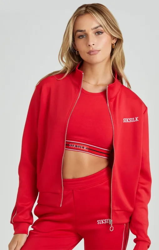 Red Tape Detail Zip-Thru sold by Siksilk