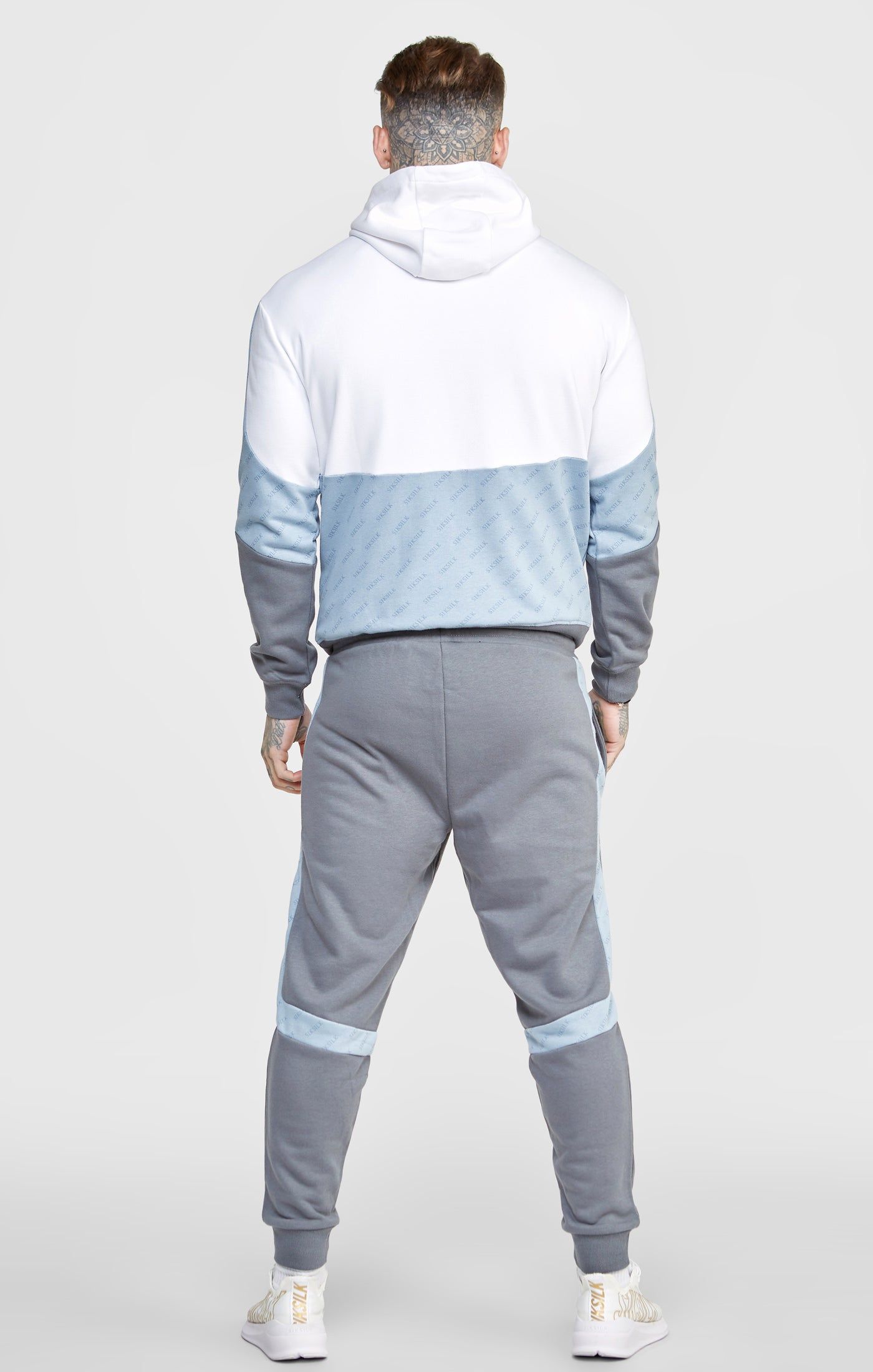 White Colour Block Relaxed Fit Hoodie sold by Siksilk product image thumbnail 5