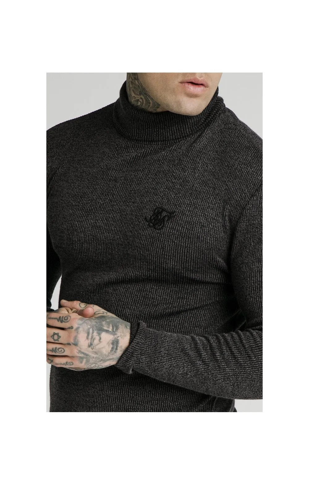 SikSilk Rib Turtle Neck - Jet Black sold by Siksilk product image thumbnail 2