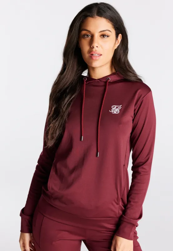 Burgundy Essential Overhead Hoodie sold by Siksilk