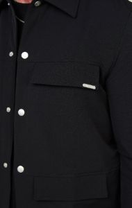 Black Utility Overshirt sold by Siksilk