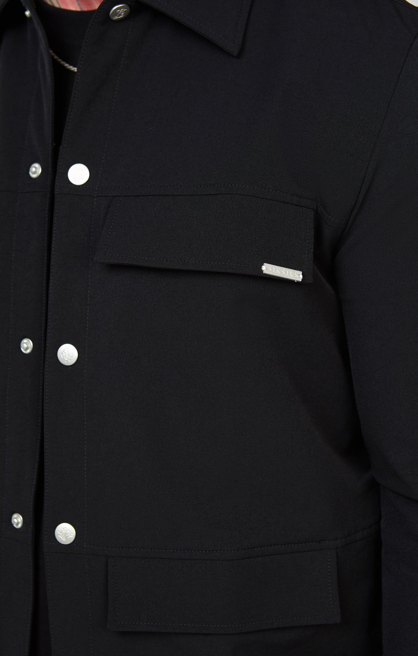 Black Utility Overshirt sold by Siksilk product image thumbnail 2