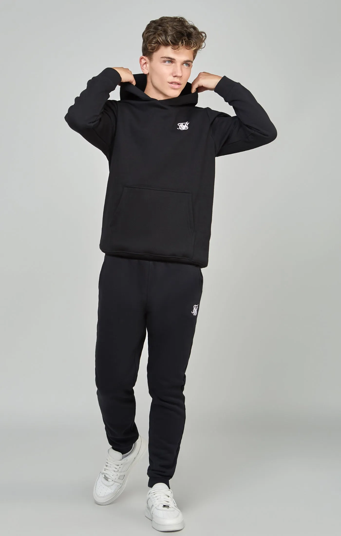 Boys Black Essentials Hoodie sold by Siksilk product image thumbnail 3