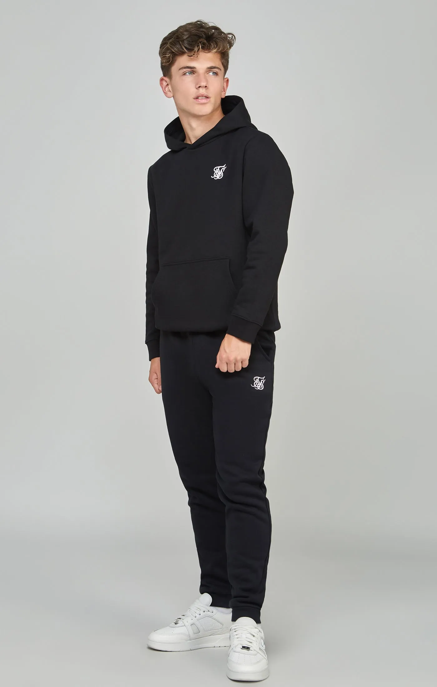 Boys Black Essentials Hoodie sold by Siksilk product image thumbnail 4