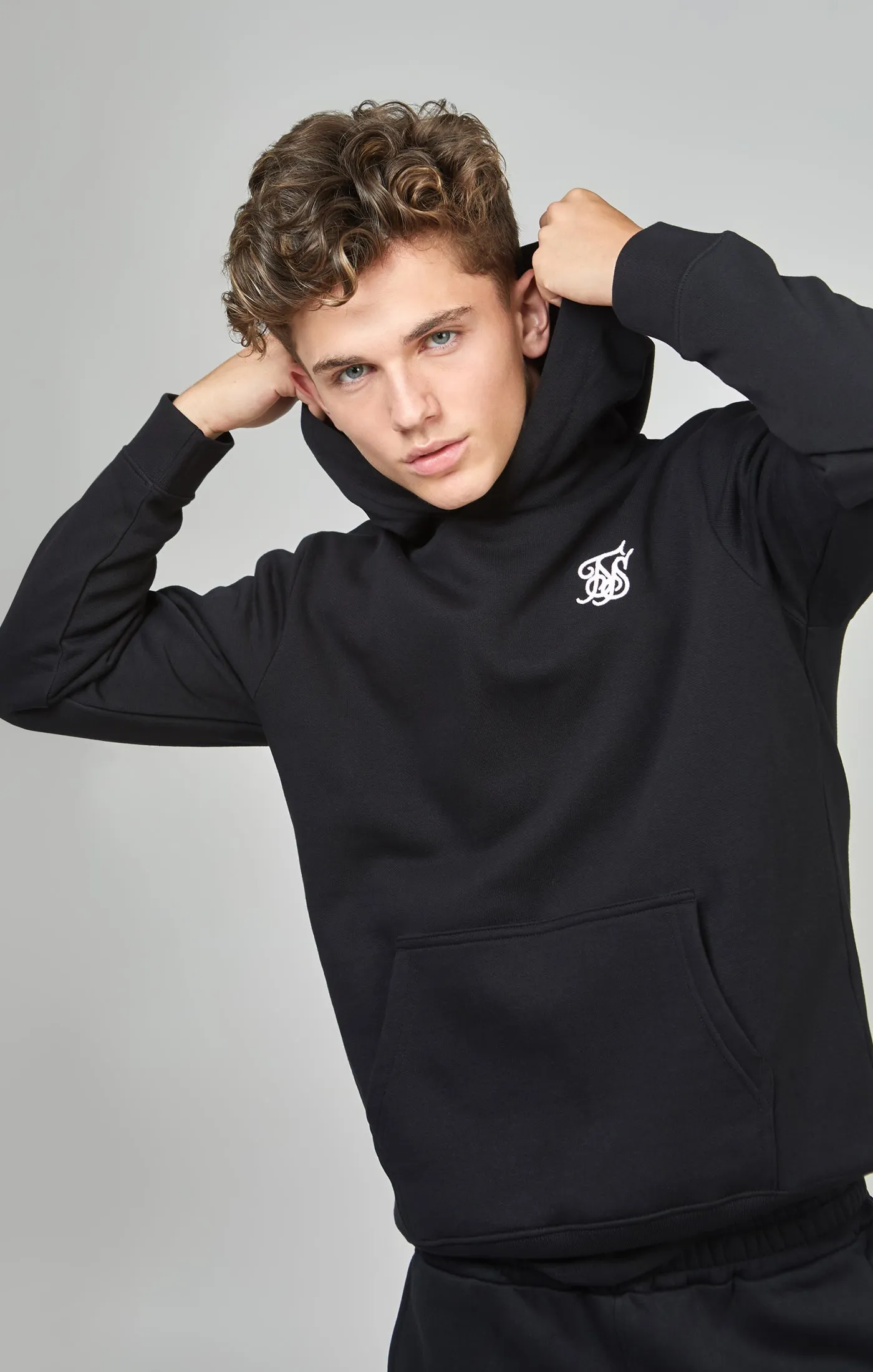 Boys Black Essentials Hoodie sold by Siksilk
