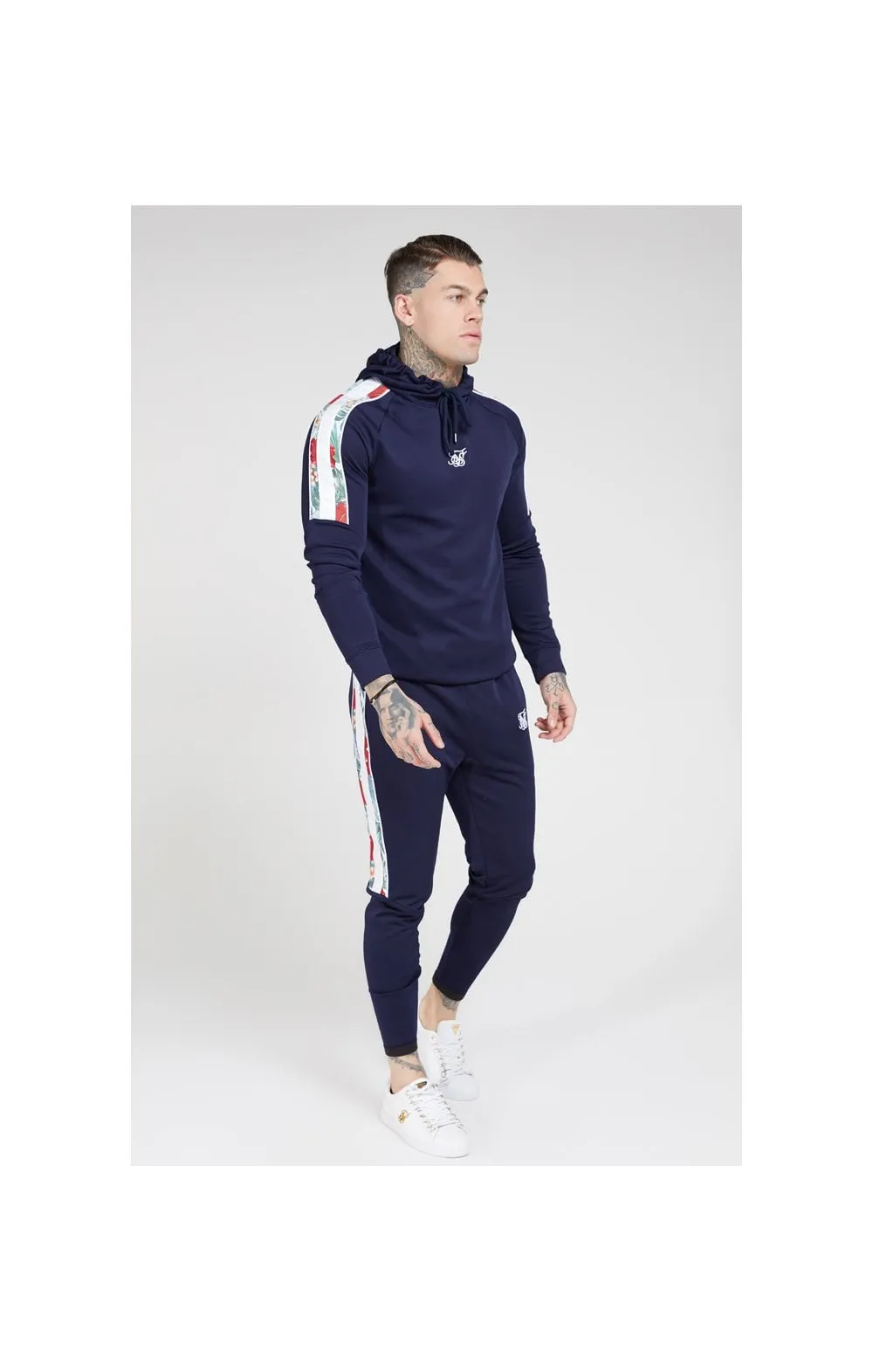 SikSilk Elasticated Cuff Panel Joggers – Navy sold by Siksilk product image thumbnail 5