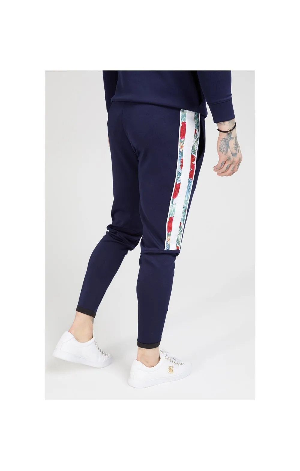 SikSilk Elasticated Cuff Panel Joggers – Navy sold by Siksilk product image thumbnail 2