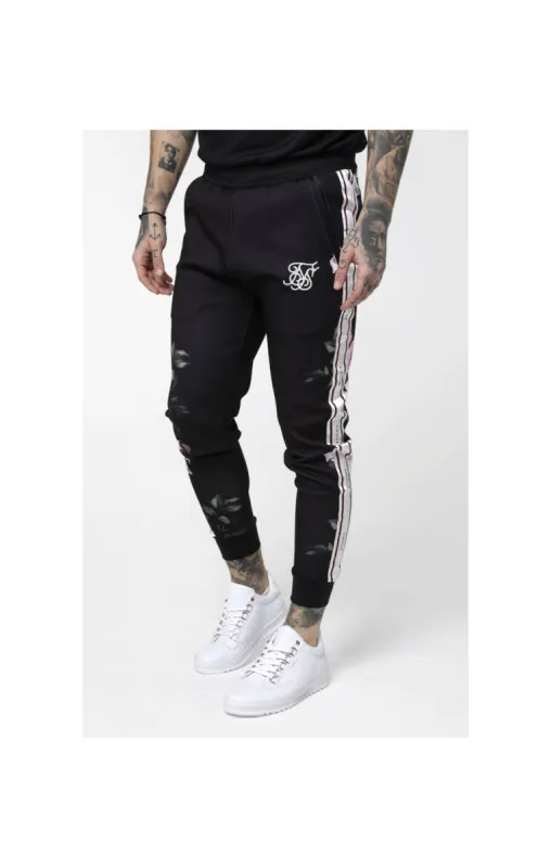 SikSilk Oil Paint Cuffed Cropped Poly Pants - Black sold by Siksilk
