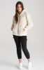 Girls Ecru Borg Zip Thru Hoodie sold by Siksilk