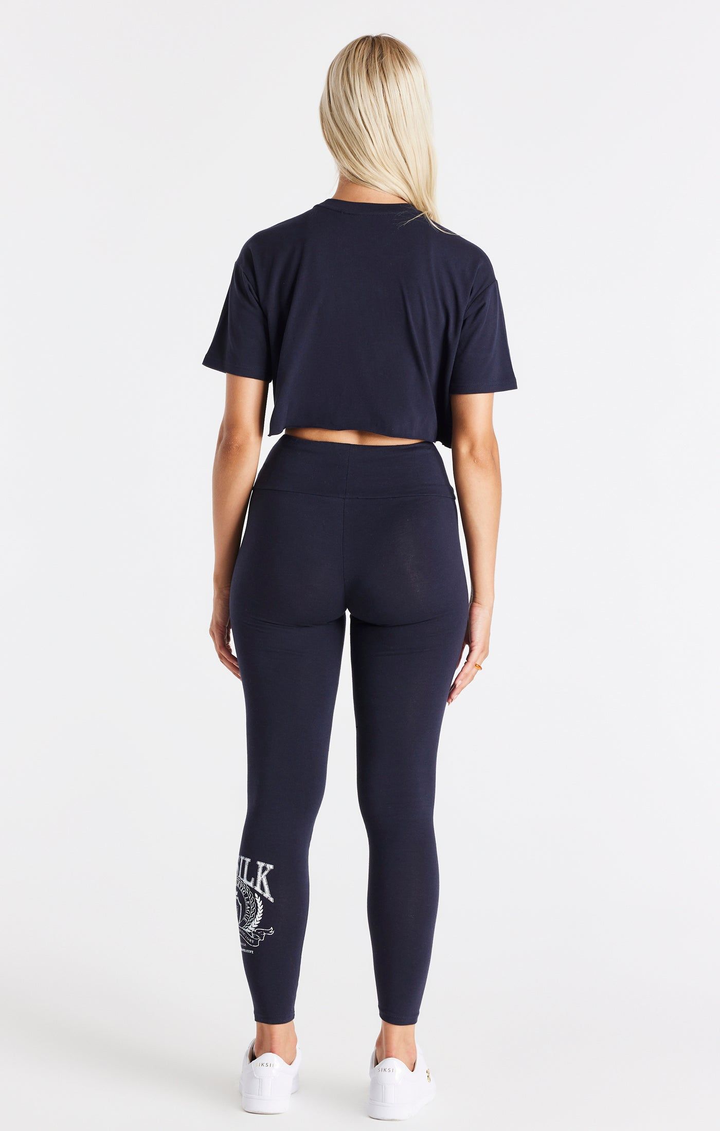 Navy Varsity Cropped T-Shirt sold by Siksilk product image thumbnail 5