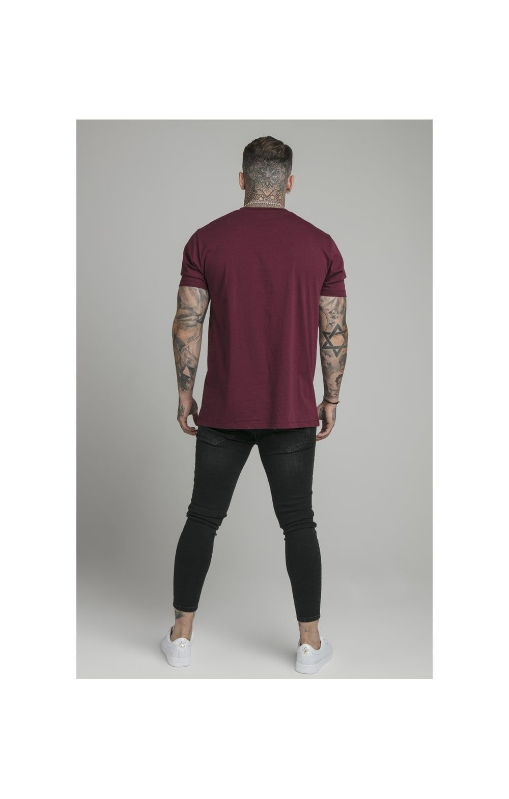 SikSilk Basic Tee - Burgundy sold by Siksilk product image thumbnail 6