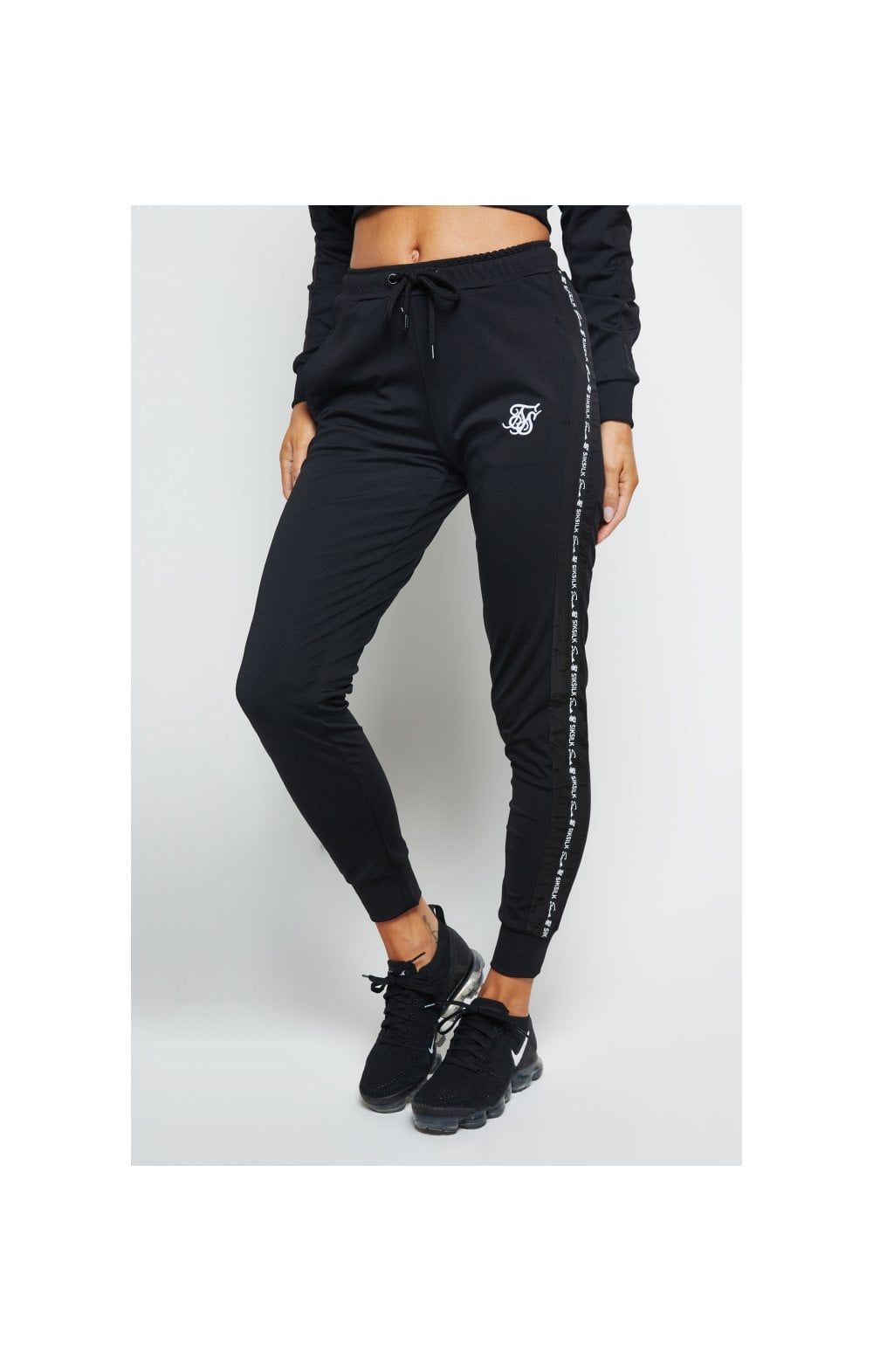 SikSilk Fusion Track Pants - Jet Black sold by Siksilk