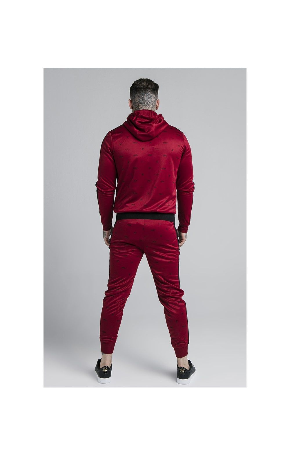 SikSilk Shadow Zip Through Hoodie - Deep Red & Black sold by Siksilk product image thumbnail 6