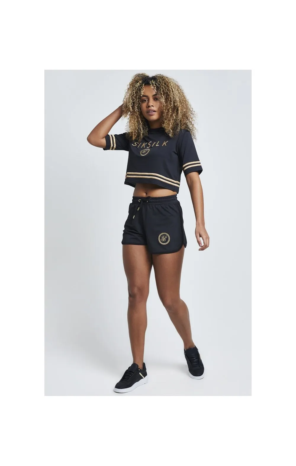SikSilk Mesh Crop Tee - Black sold by Siksilk product image thumbnail 2