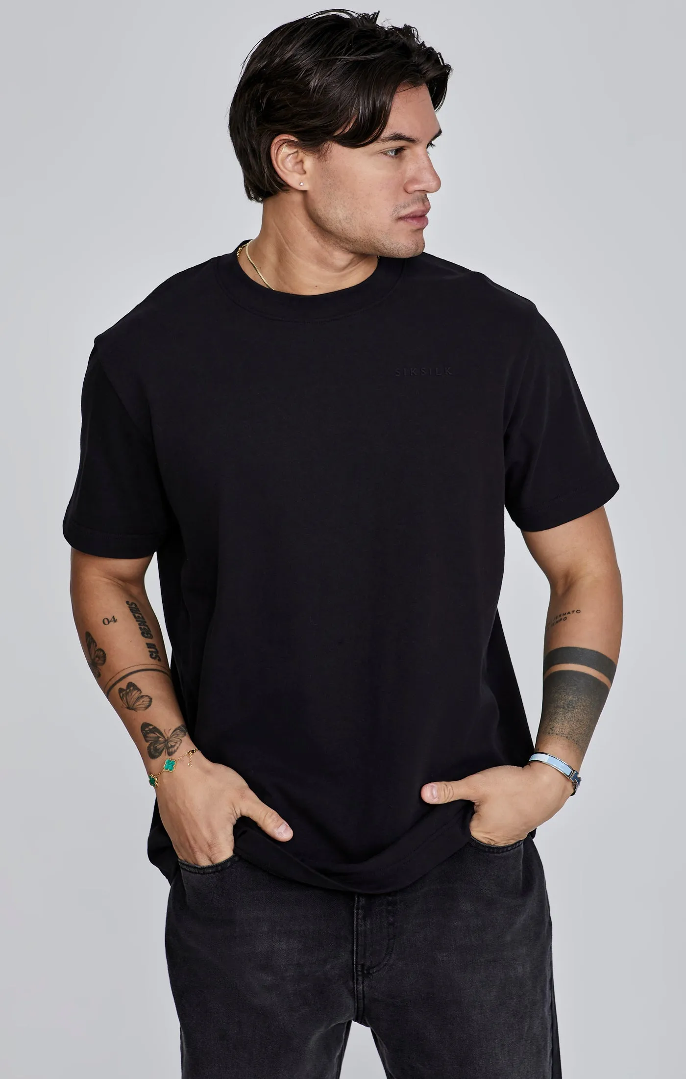 Black Filigree T-Shirt sold by Siksilk product image thumbnail 3